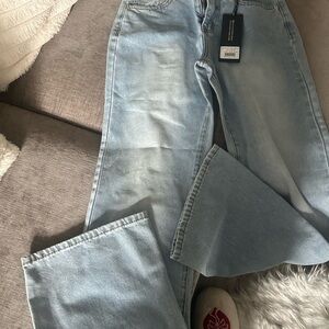 White Fox Boutique Sky Blue Wide Leg Jeans